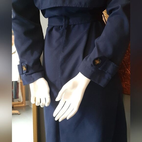 Stradivarius Navy Trench Coat - Picture 11 of 13